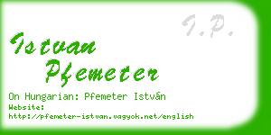 istvan pfemeter business card