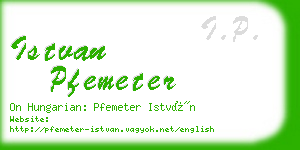 istvan pfemeter business card